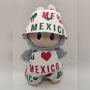 Labubu MEXICO Jumpsuit And Hat Set - No Include The Doll
